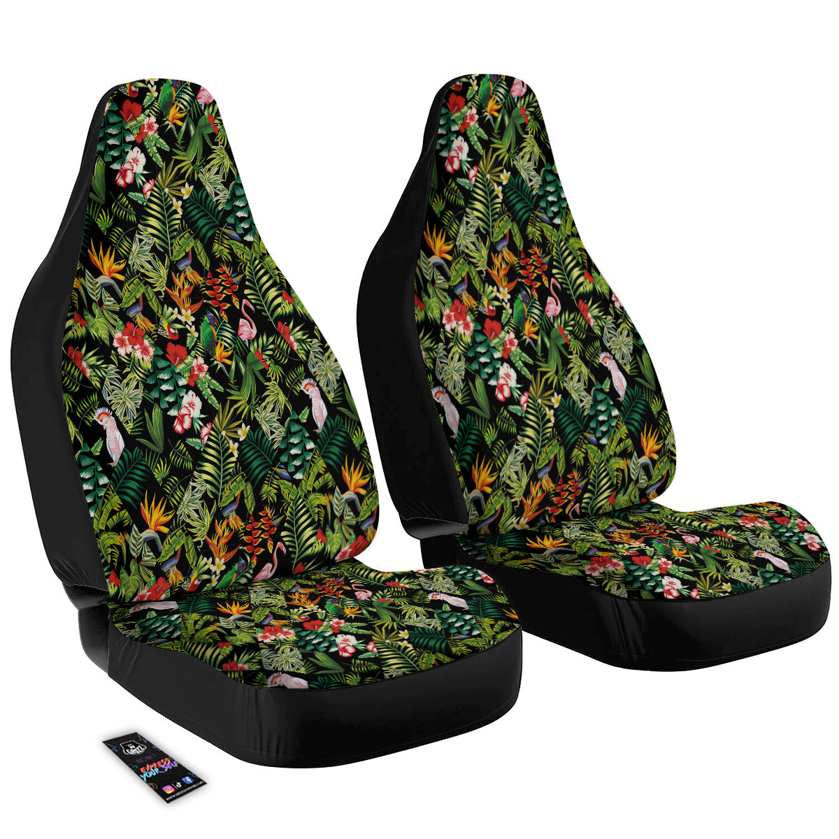 Patchwork Tropical Print Pattern Car Seat Covers-grizzshop