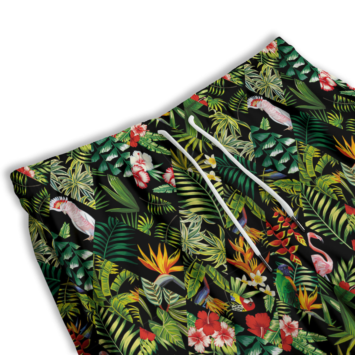 Patchwork Tropical Print Pattern Men's Athletic Shorts