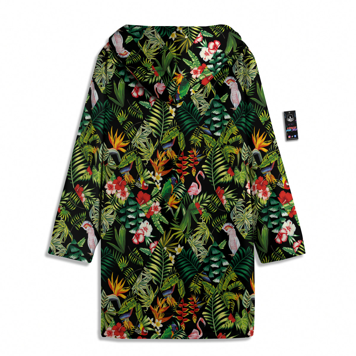 Patchwork Tropical Print Pattern Men's Windbreaker Jacket-grizzshop