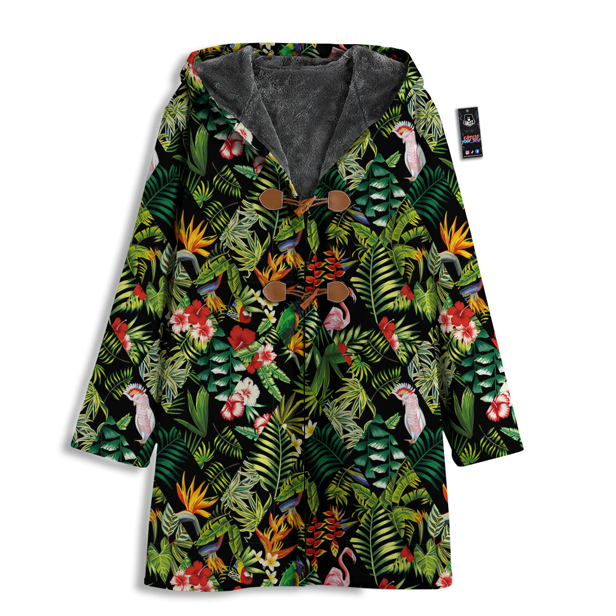 Patchwork Tropical Print Pattern Men's Windbreaker Jacket-grizzshop