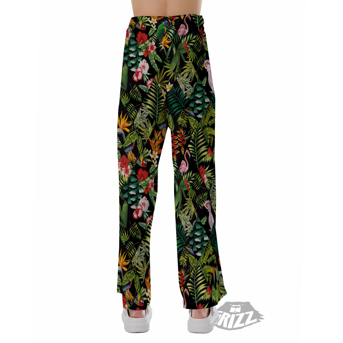 Patchwork Tropical Print Pattern Pajama Pants-grizzshop