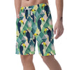 Patchwork Tropical Toucan Print Men's Shorts-grizzshop