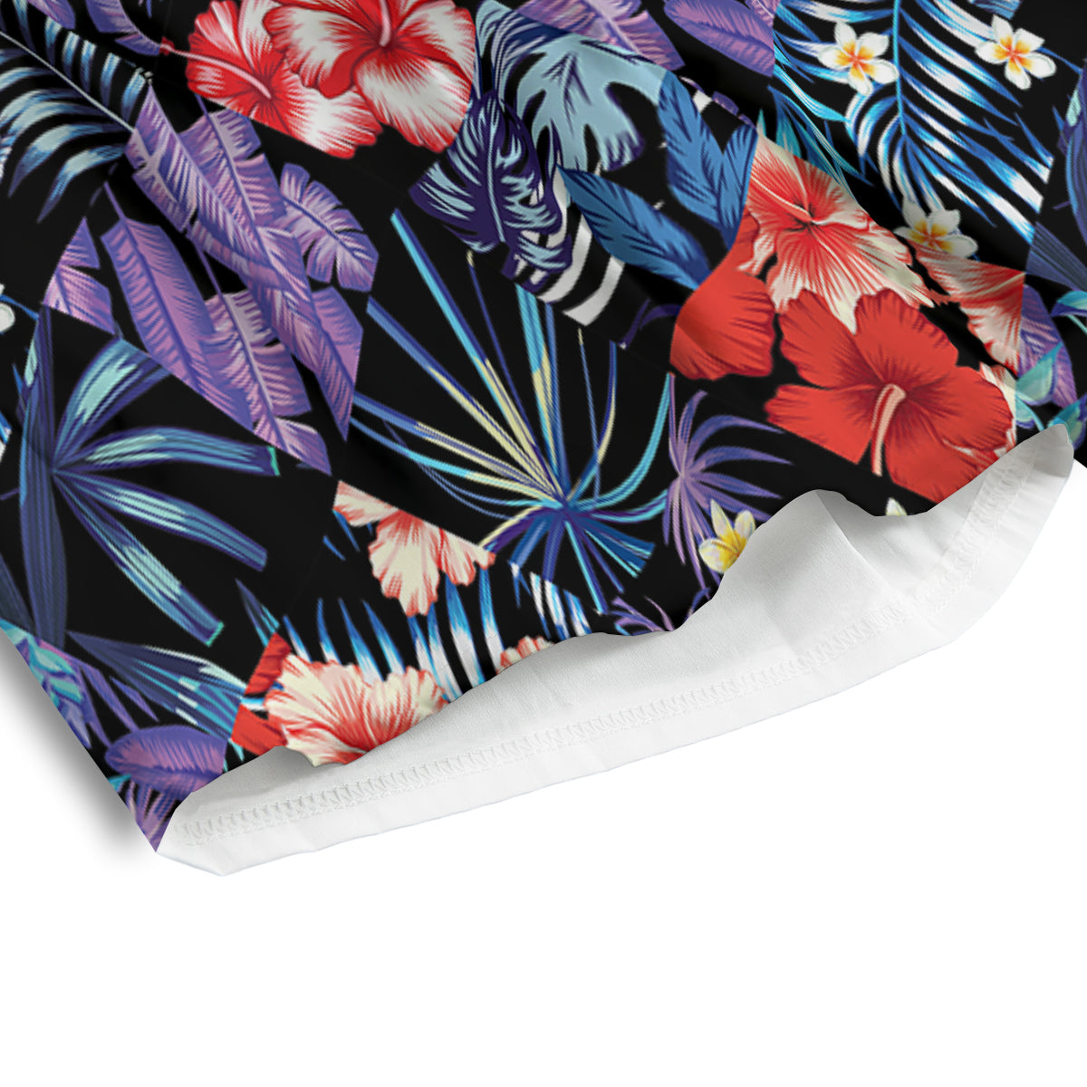 Patchwork Tropical Watercolor Print Pattern Men's Athletic Shorts