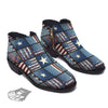 Patchwork USA Denim Print Pattern Ankle Boots-grizzshop