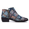 Patchwork USA Denim Print Pattern Ankle Boots-grizzshop