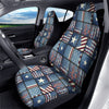 Patchwork USA Denim Print Pattern Car Seat Covers-grizzshop