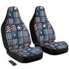 Patchwork USA Denim Print Pattern Car Seat Covers-grizzshop