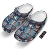 Patchwork USA Denim Print Pattern Clog-grizzshop