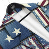 Patchwork USA Denim Print Pattern Men's Sport Coat-grizzshop