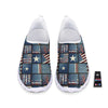 Patchwork USA Denim Print Pattern Nurse Shoes-grizzshop