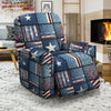 Patchwork USA Denim Print Pattern Recliner Slipcover-grizzshop