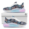 Patchwork USA Denim Print Pattern Running Sneakers-grizzshop