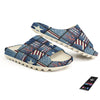 Patchwork USA Denim Print Pattern Sandals-grizzshop