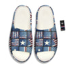 Patchwork USA Denim Print Pattern Sandals-grizzshop