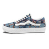 Patchwork USA Denim Print Pattern Skate Shoes-grizzshop