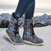 Patchwork USA Denim Print Pattern Snow Boots-grizzshop