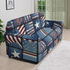 Patchwork USA Denim Print Pattern Sofa Cover-grizzshop