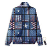 Patchwork USA Denim Print Pattern Track Jacket-grizzshop