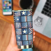 Patchwork USA Denim Print Pattern Tumbler-grizzshop