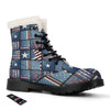 Patchwork USA Denim Print Pattern Winter Boots-grizzshop