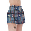 Patchwork USA Denim Print Pattern Women's Shorts-grizzshop