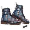 Patchwork USA Denim Print Pattern Work Boots-grizzshop