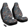 Patchwork Ugly Snowflake And Knitted Print Pattern Car Seat Covers-grizzshop