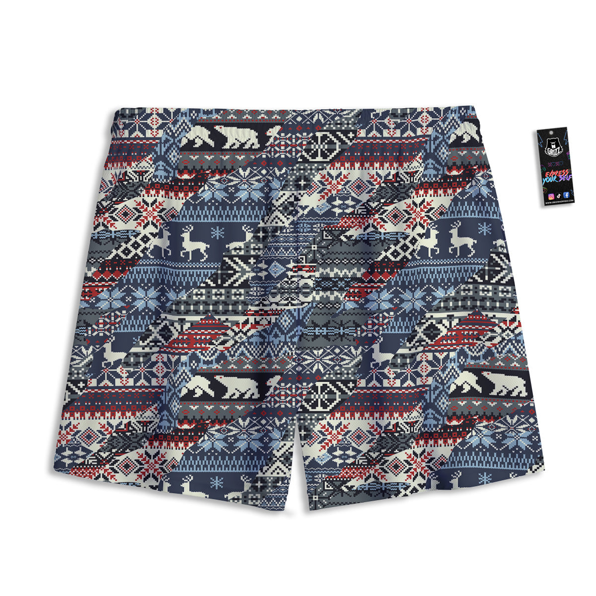 Playing Cards Four Queens Print Mesh Shorts
