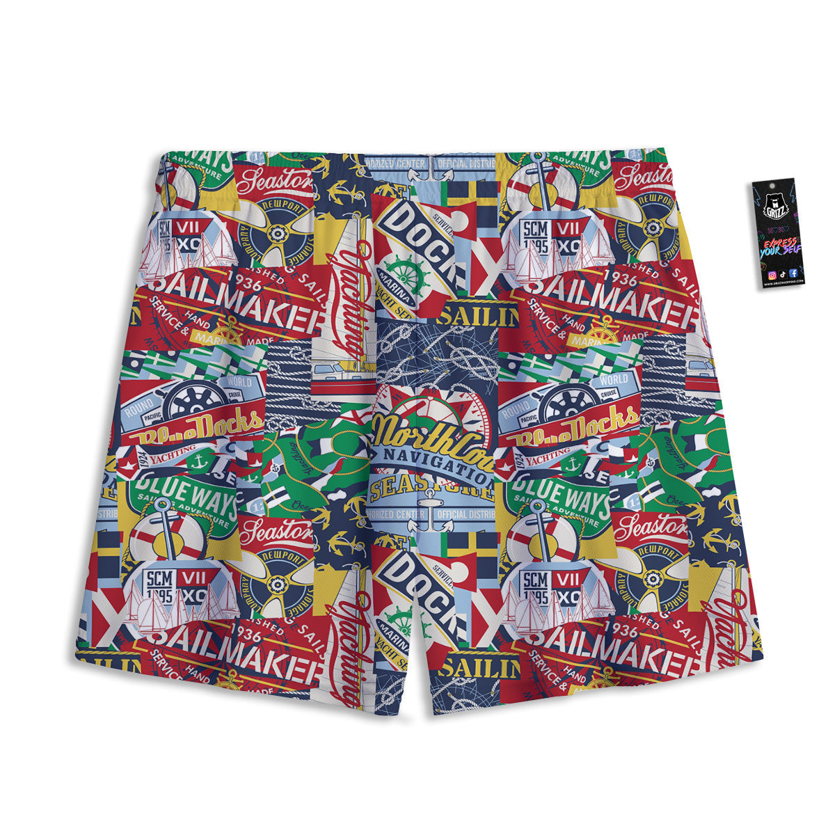 Playing Cards Four Queens Print Pattern Mesh Shorts
