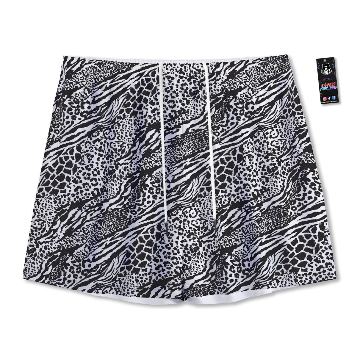 Poinsettia Cute Christmas Print Pattern Mesh Shorts