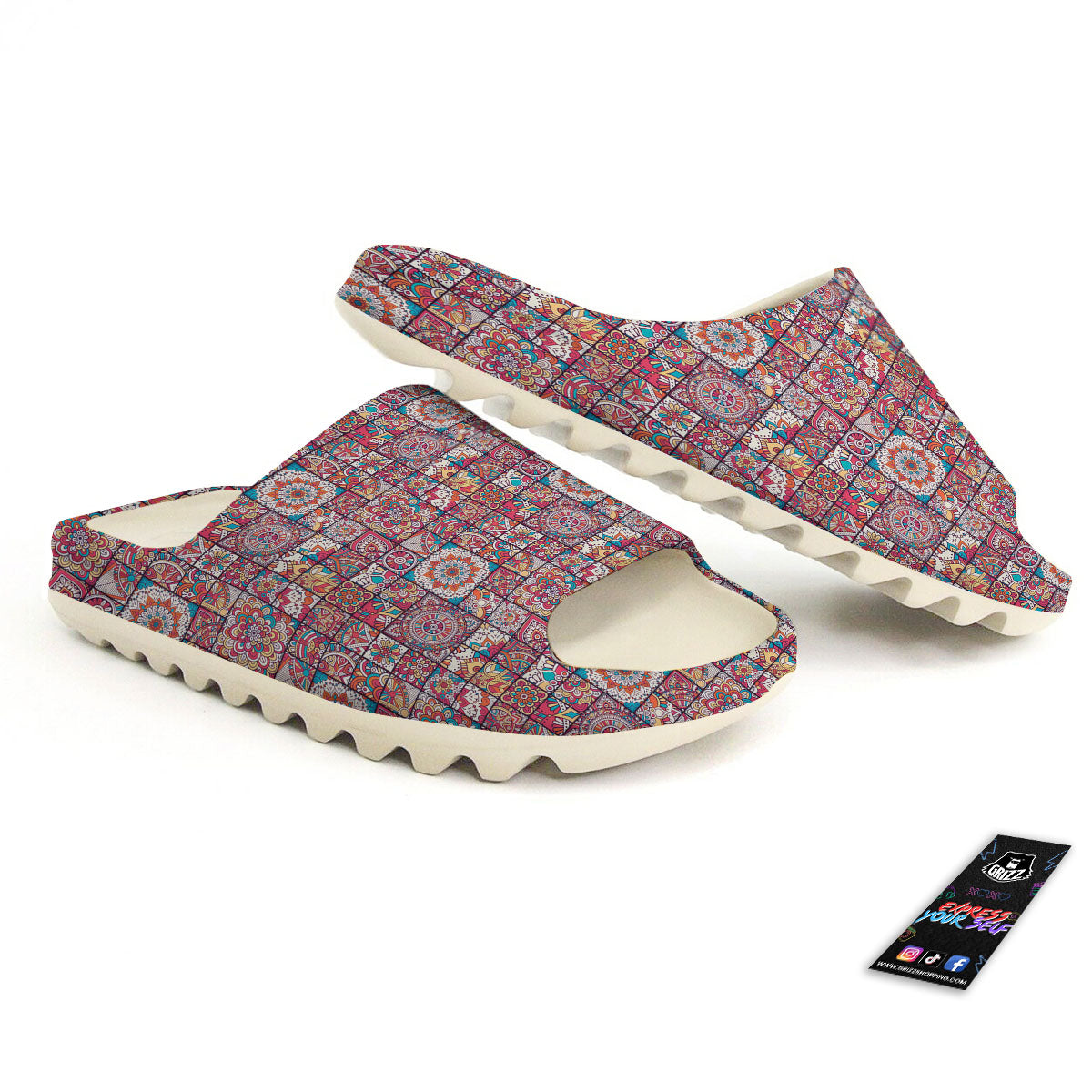 Patchwork Bohemian Print Pattern Sandals-grizzshop