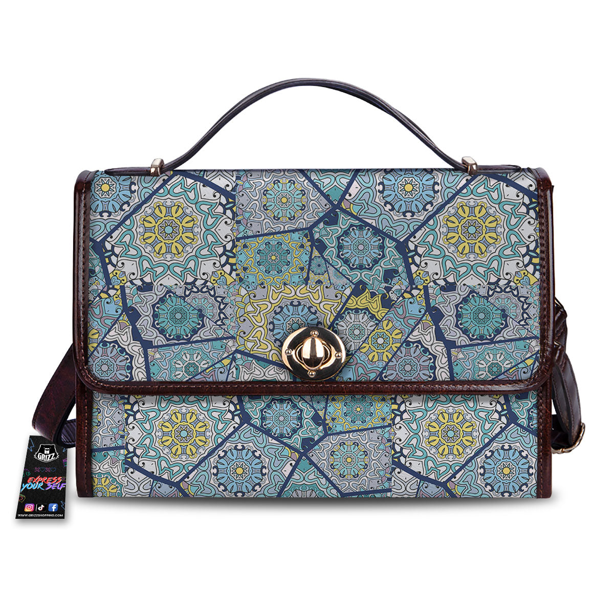 Patchwork Indian Floral Print Pattern Women's Satchel Bag