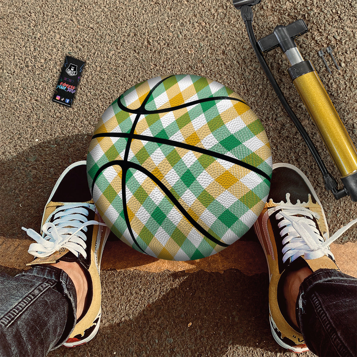 Patrick's Day Irish Plaid Print Basketball
