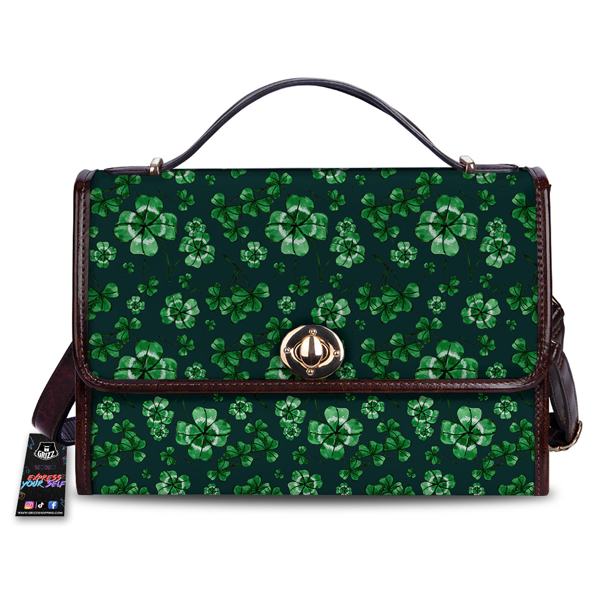 Patrick's Day Watercolor Saint Print Pattern Women's Satchel Bag