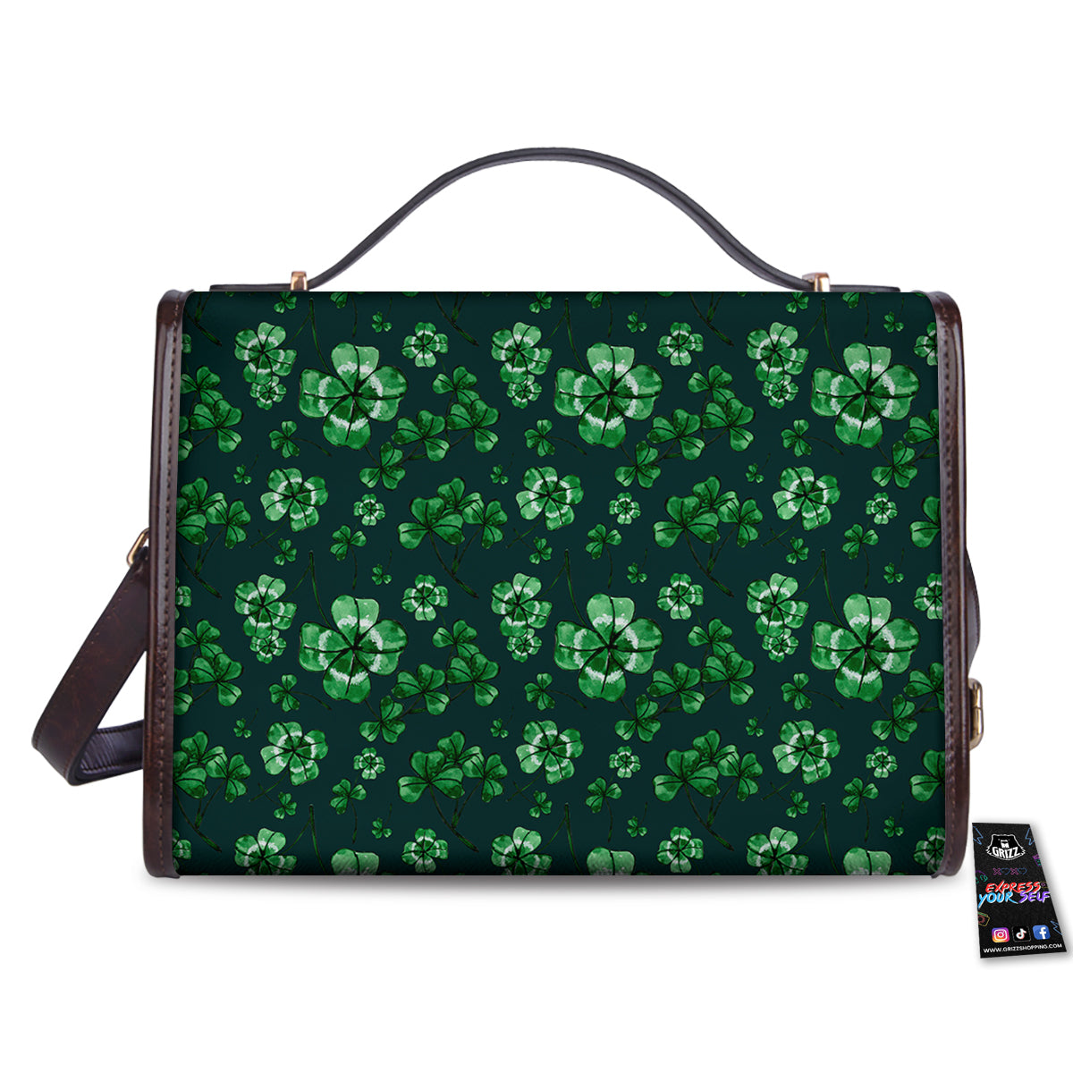 Patrick's Day Watercolor Saint Print Pattern Women's Satchel Bag