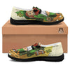 Patrick's Day Cute Shamrock Saint Print Black Loafers-grizzshop