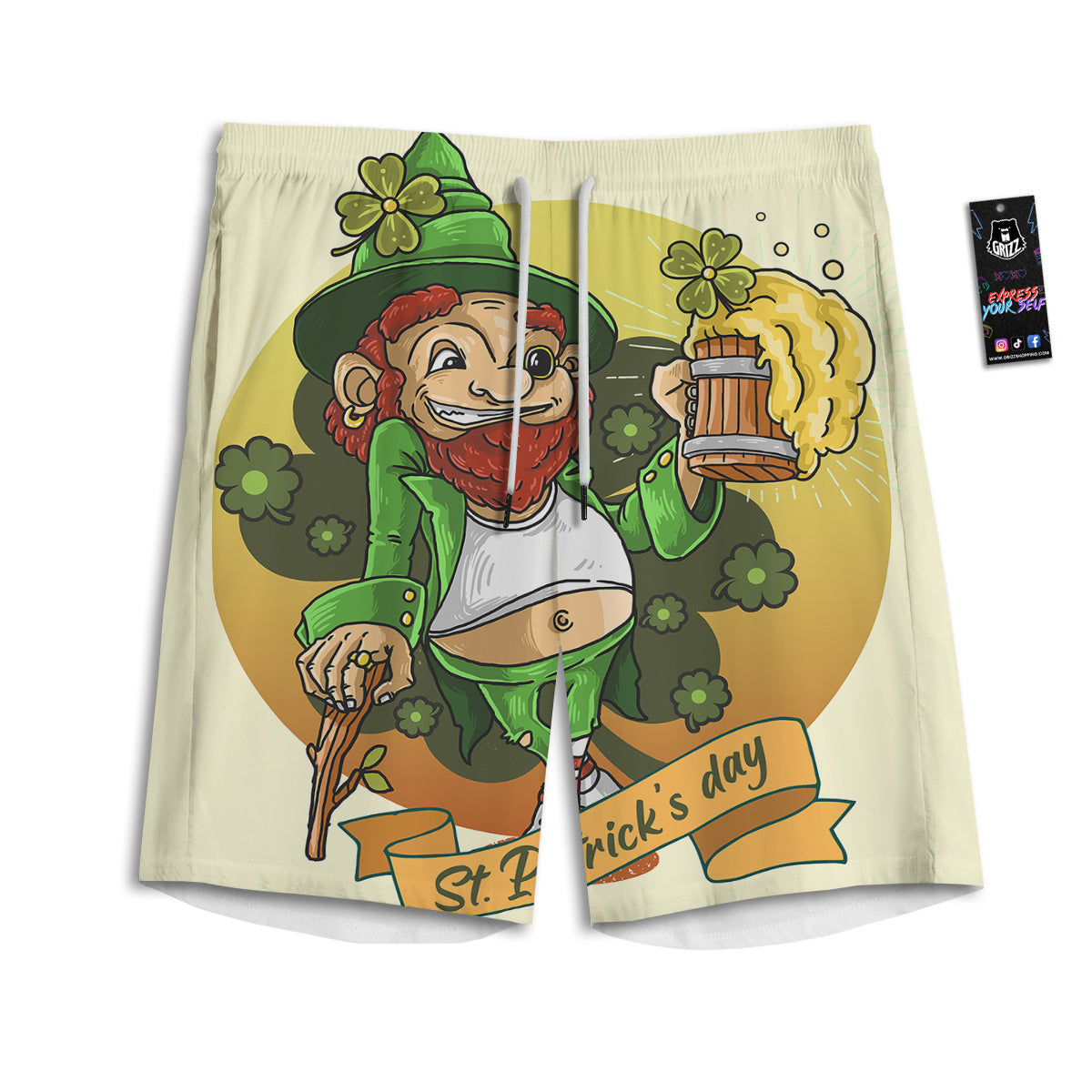 Playing Card Jack Of Hearts Print Pattern Men's Athletic Shorts