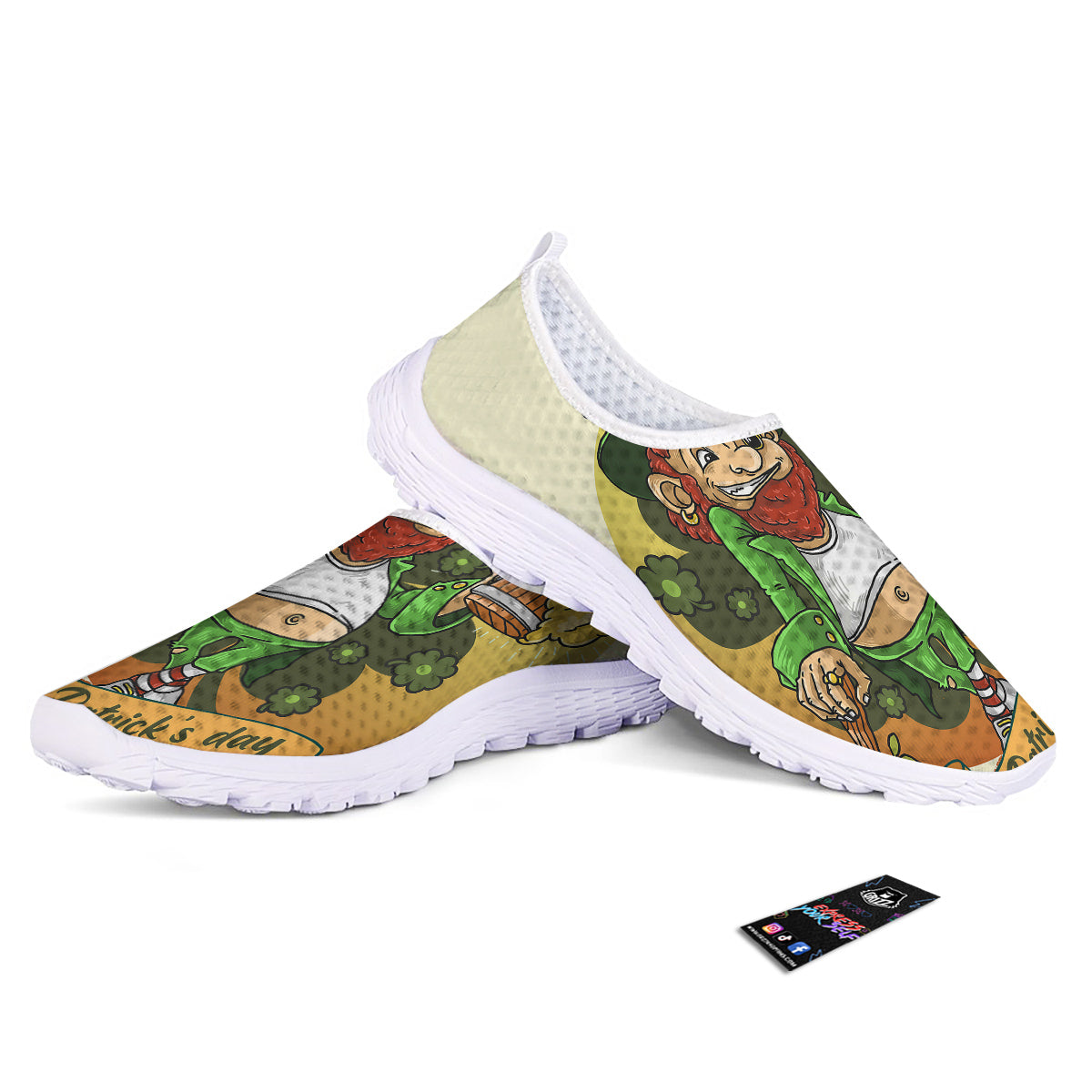 Patrick's Day Cute Shamrock Saint Print Nurse Shoes-grizzshop