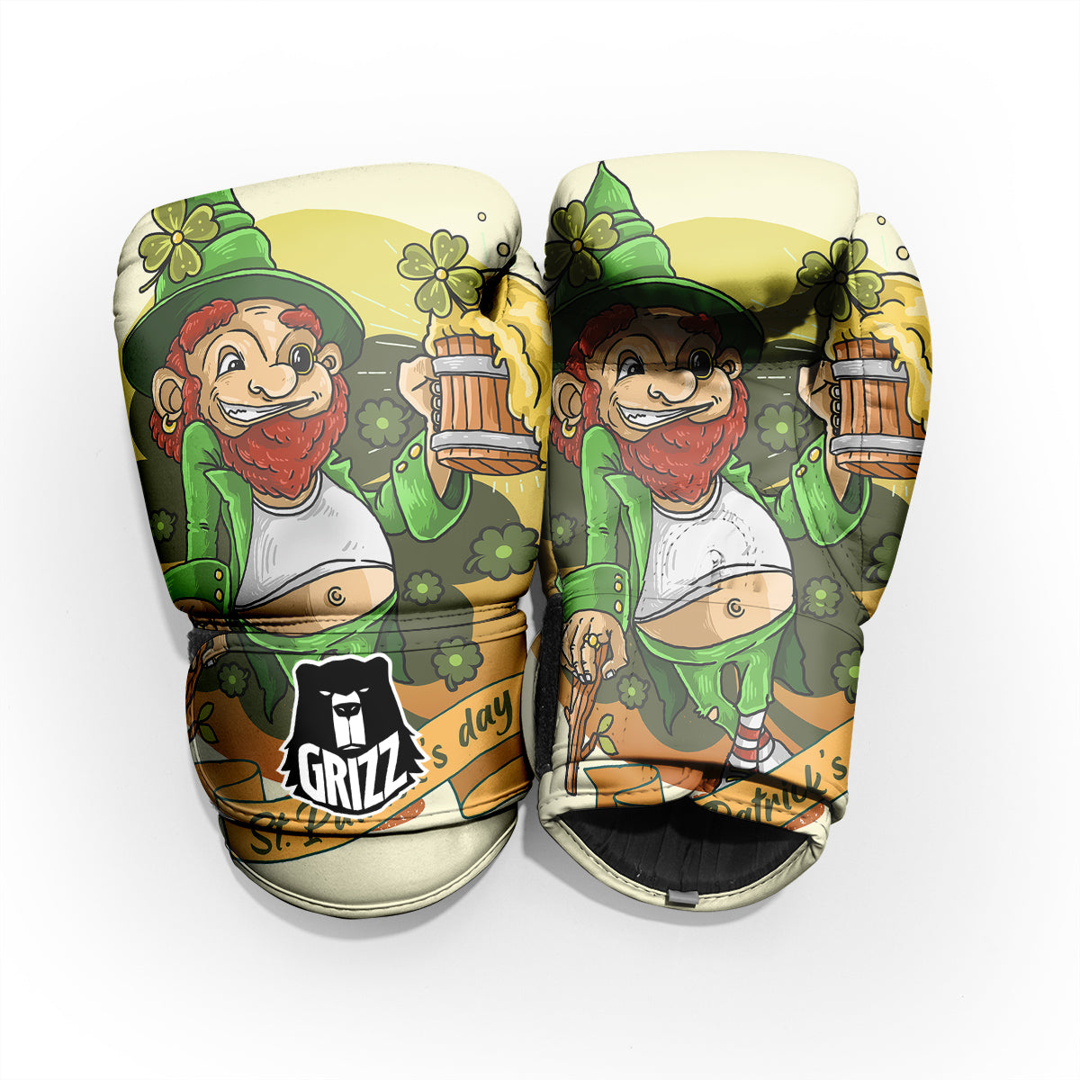 Patrick's Day Cute Shamrock Saint Print Pro Boxing Glove