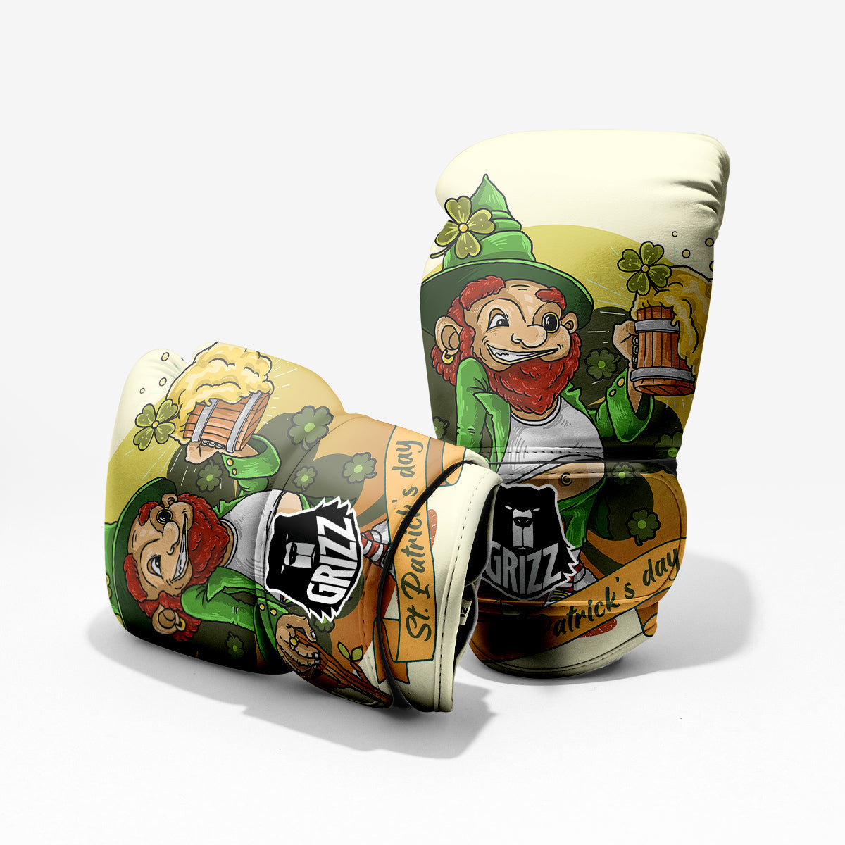 Patrick's Day Cute Shamrock Saint Print Pro Boxing Glove