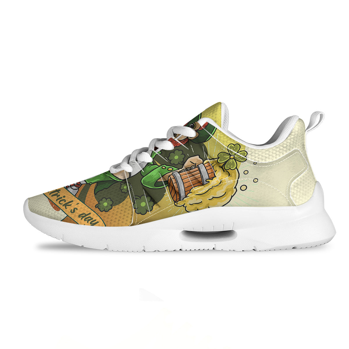 Patrick's Day Cute Shamrock Saint Print Tennis Shoes-grizzshop