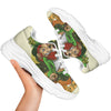 Patrick's Day Cute Shamrock Saint Print White Chunky Shoes-grizzshop