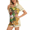 Patrick's Day Cute Shamrock Saint Print Women Silk Pajamas-grizzshop