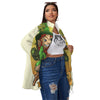 Patrick's Day Cute Shamrock Saint Print Women's Sherpa Jacket-grizzshop