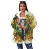 Patrick's Day Cute Shamrock Saint Print Women's Sherpa Jacket-grizzshop