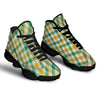 Patrick's Day Irish Plaid Print Black Basketball Shoes-grizzshop