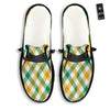 Patrick's Day Irish Plaid Print Black Loafers-grizzshop