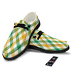 Patrick's Day Irish Plaid Print Black Loafers-grizzshop