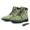 Patrick's Day Irish Plaid Print Boots-grizzshop