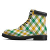 Patrick's Day Irish Plaid Print Boots-grizzshop